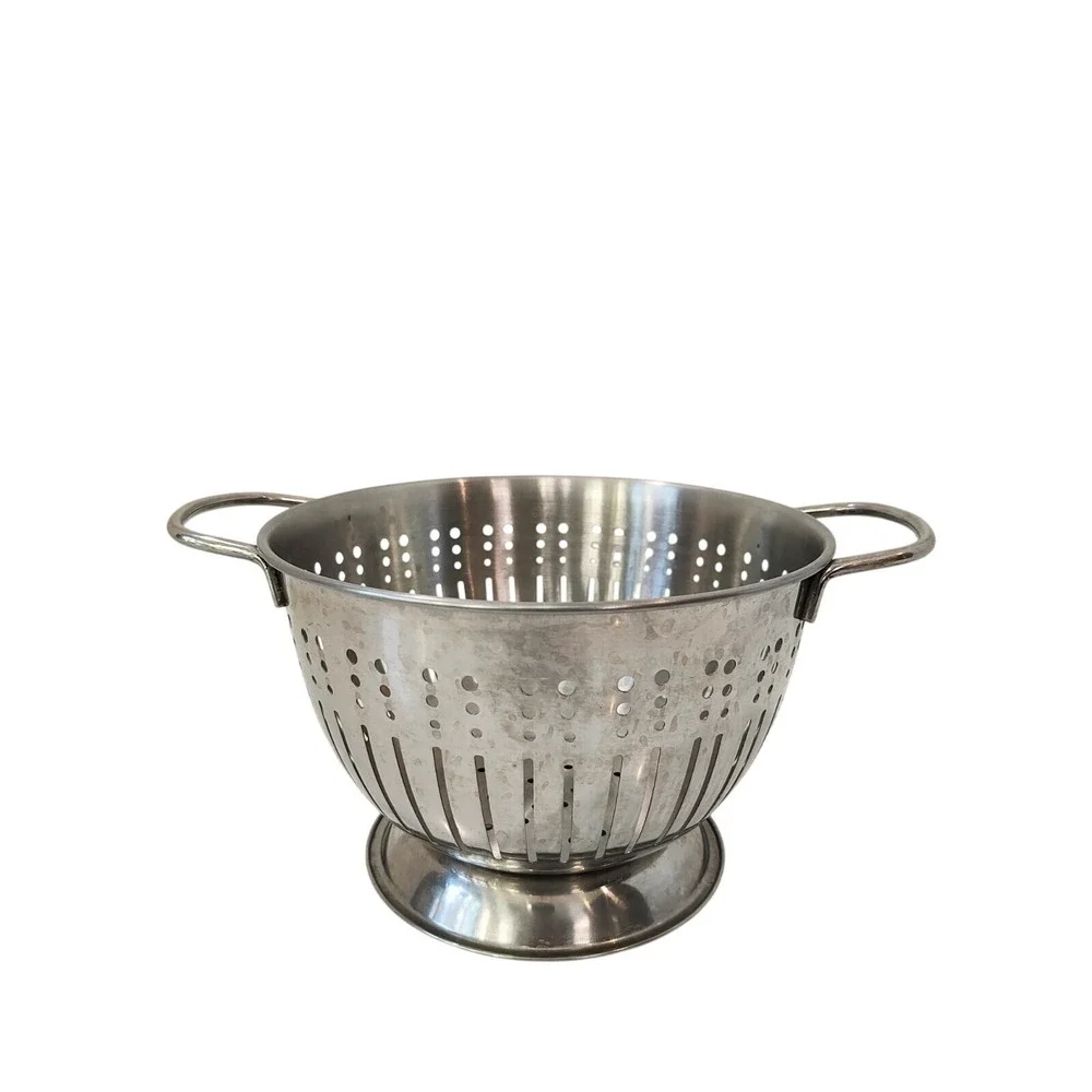Wazir Chand And Co. Stainless Metal Colander 8.25